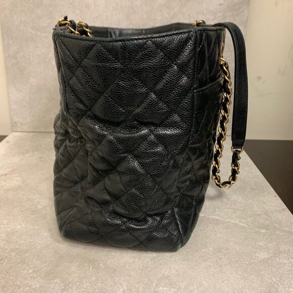 CHANEL TWO TONE CC TOTE VINTAGE LARGE HANDBAG AUTHENTIC - Picture 4 of 11